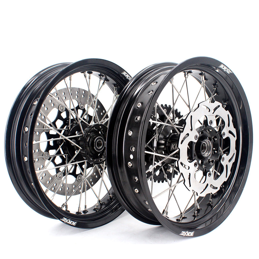 KKE 3.5 & 4.25 Wheels for Yamaha WR250F 2001 WR450F 2003-2018 Black - Howling Moto