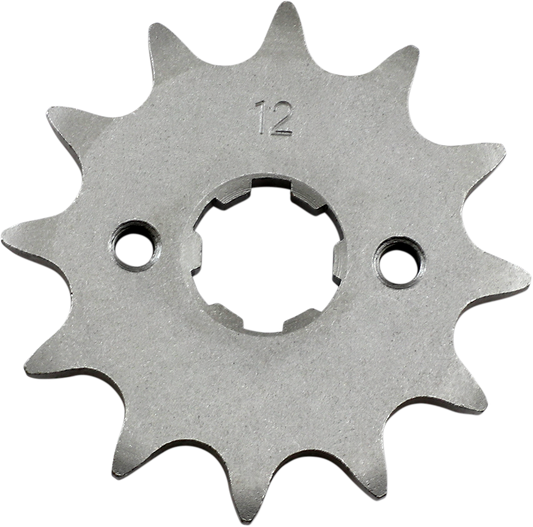Parts Unlimited Honda 23803-HB3-000 12-tooth countershaft sprocket, metal gear with teeth for motorcycle drivetrain.