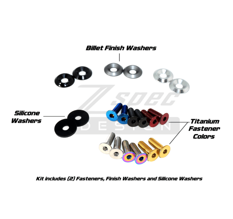 ZSPEC Convertible Deck Catch Fasteners for '93-96 Nissan 300zx, Titanium & Billet - Howling Moto