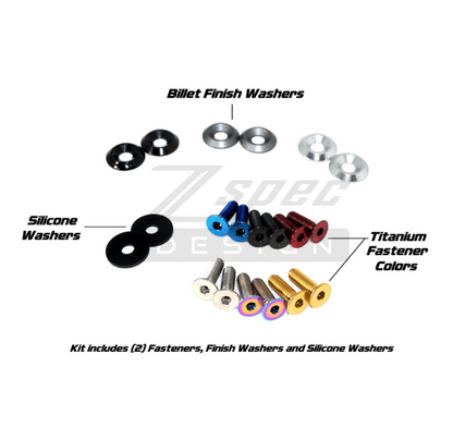 ZSPEC Convertible Deck Catch Fasteners for '93-96 Nissan 300zx, Titanium & Billet - Howling Moto