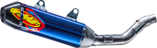 FMF Factory 4.1 RCT slip-on muffler with titanium body and carbon fiber cap, designed for motorcycle exhaust systems