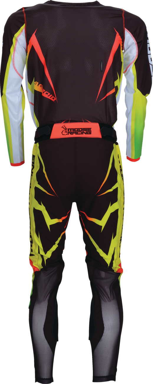 Moose Offroad Agroid jersey in small, black with yellow and white accents, featuring bold graphic design and branding.