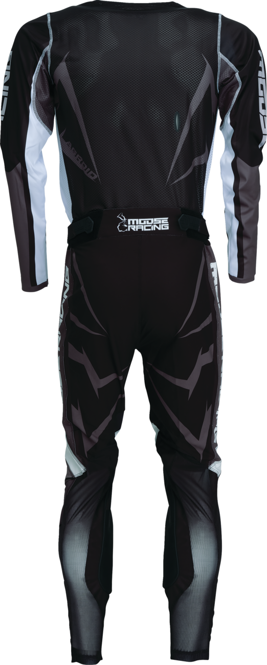 Moose Offroad Agroid jersey in 3XL, black and white with mesh ventilation for off-road riding comfort