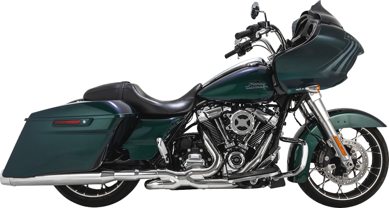 VANCE & HINES Blackbird 450 slip-on mufflers for Milwaukee Eight engines, featuring a black finish and sleek design.