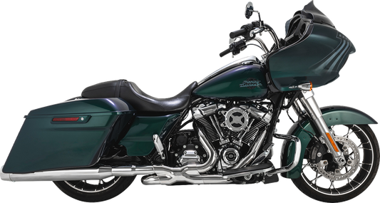 VANCE & HINES Blackbird 450 slip-on mufflers for Milwaukee Eight engines, featuring a black finish and sleek design.
