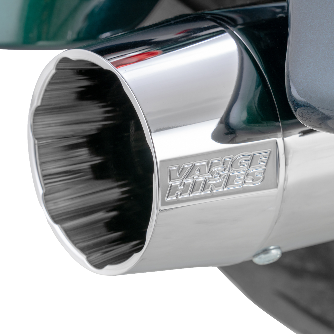 VANCE & HINES Blackbird 450 slip-on mufflers for Milwaukee Eight engines, black finish, shown on motorcycle exhaust system.