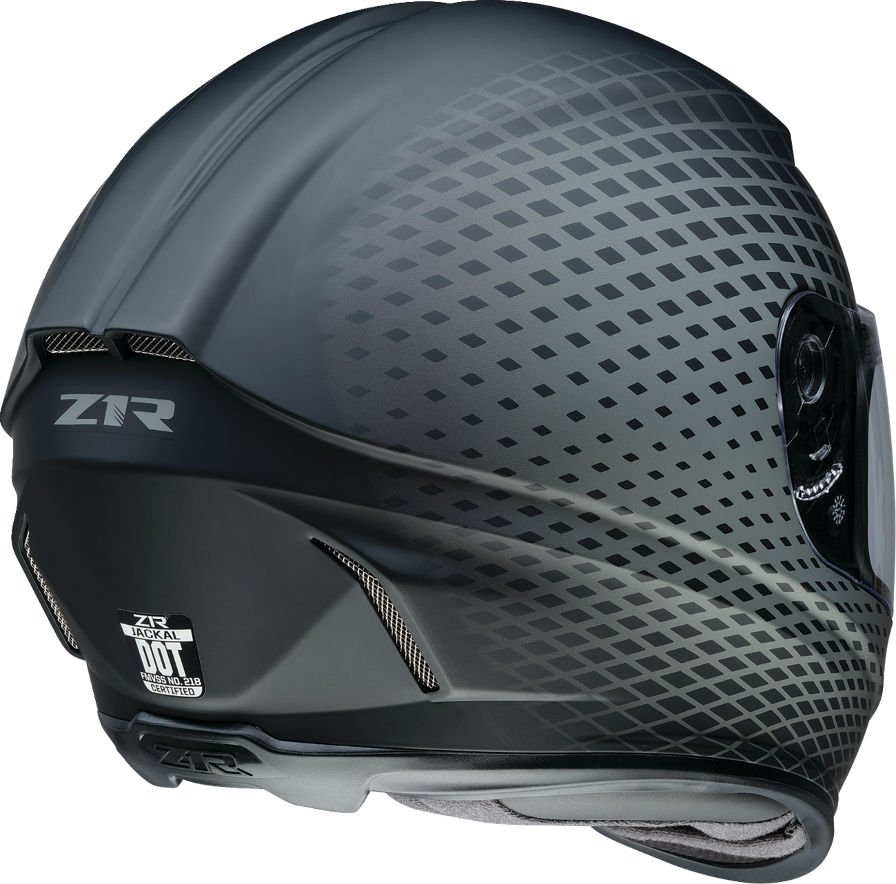 Z1R Jackal Waveform Gray motorcycle helmet with aerodynamic design, small size, anti-fog shield, and advanced ventilation system.