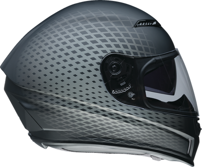 Z1R Jackal Waveform gray motorcycle helmet with aerodynamic shell, anti-fog shield, sun visor, in 2XL size, front view.