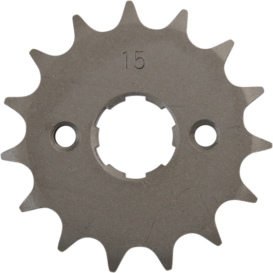 Countershaft sprocket with 15 teeth from PARTS UNLIMITED for Honda motorcycles, shown in the image.