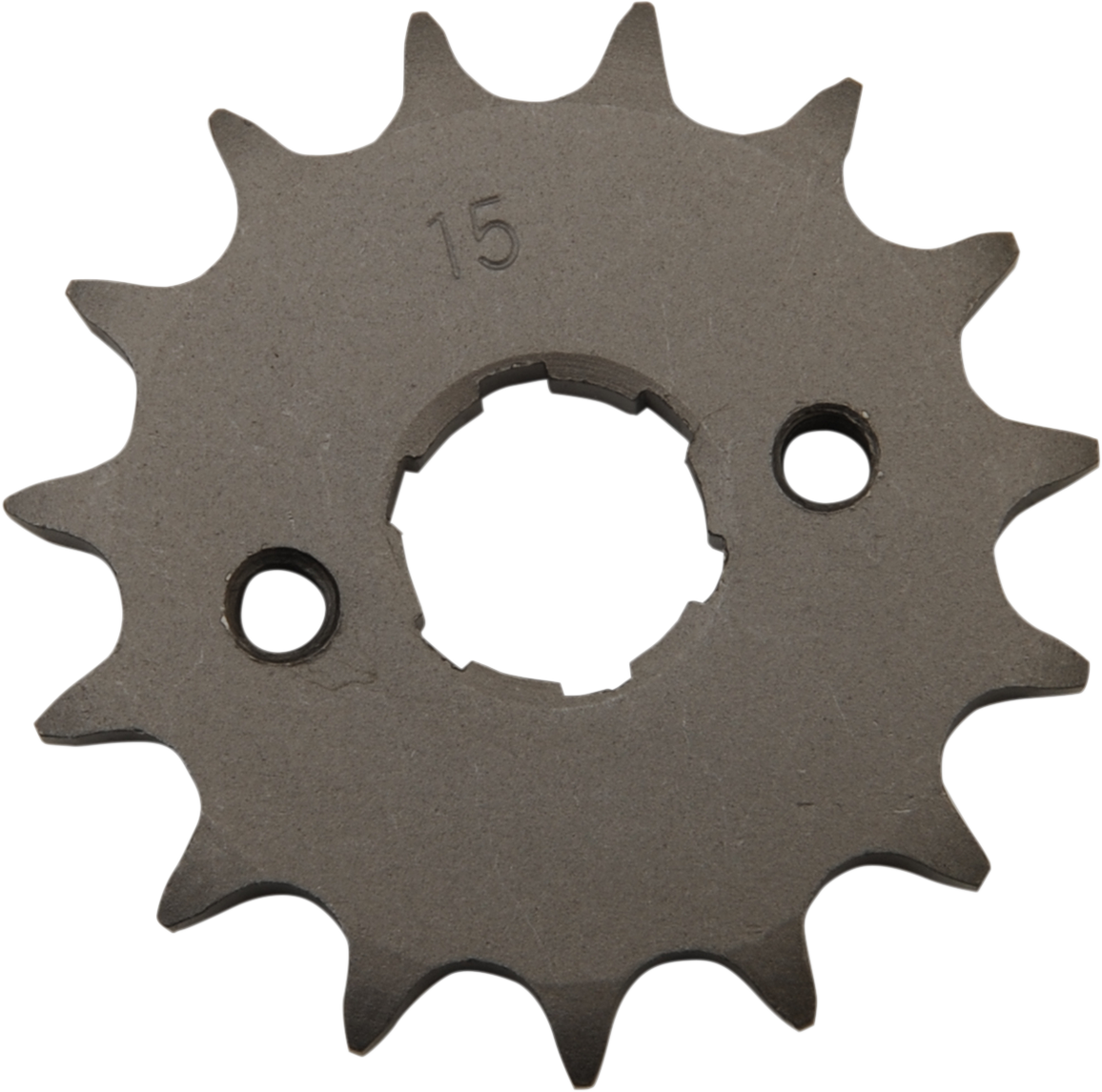 Honda 23801-330-000 countershaft sprocket by Parts Unlimited, 15 teeth, durable metal motorcycle part with gear teeth.