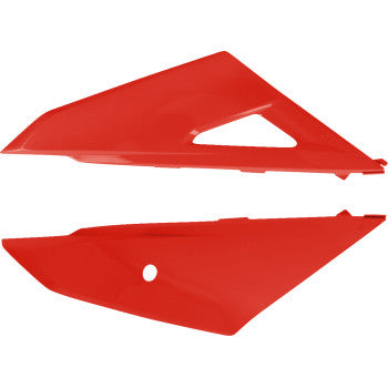 Red Acerbis upper side panels for Honda CRF250R and CRF450R 2025 model, body panels with detailed design.