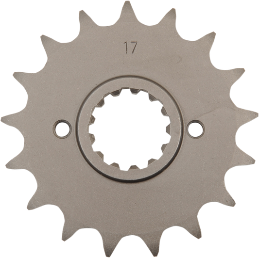 Parts Unlimited Honda countershaft sprocket with 17 teeth, durable metal motorcycle sprocket for Honda bikes, part number 23801438-000-17.