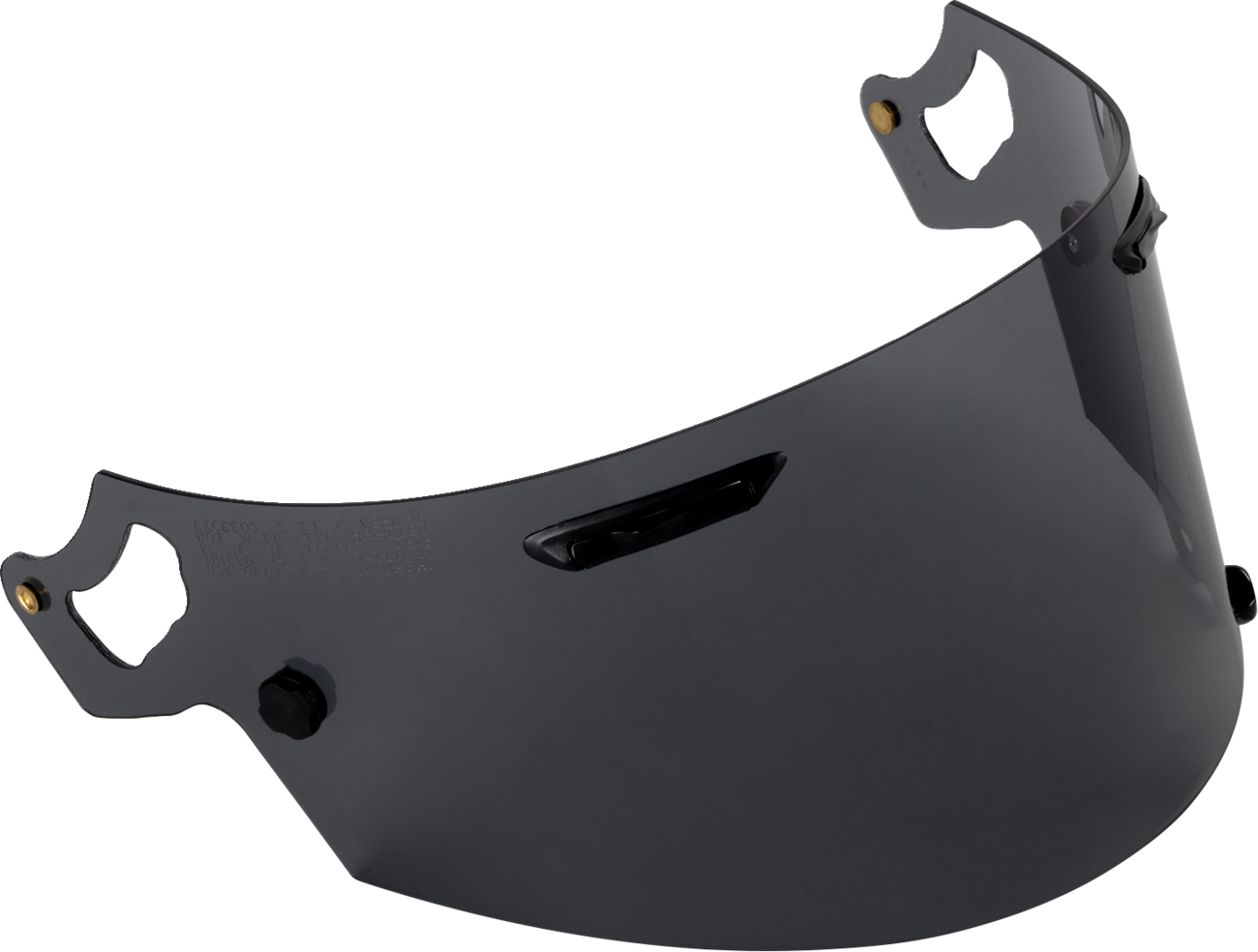 Dark tint visor for ARAI HELMETS VAS-V Top Shield, compatible with Corsair-X, Signet-X, Quantum-X, Contour-X, and Regent-X helmets.