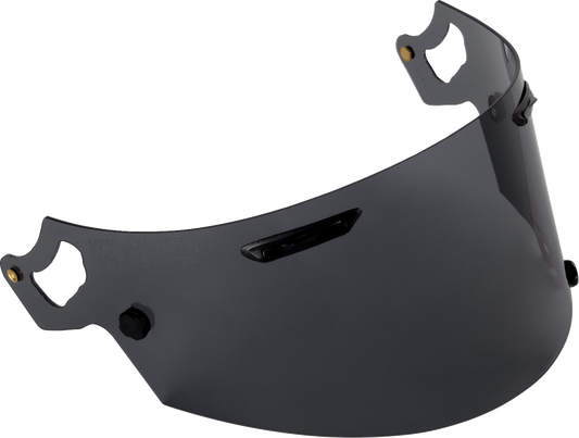 Dark tint visor for ARAI HELMETS VAS-V Top Shield, compatible with Corsair-X, Signet-X, Quantum-X, Contour-X, and Regent-X helmets.