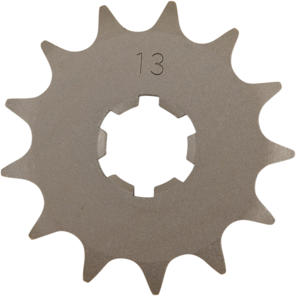 Yamaha 174-17461-30 countershaft sprocket by PARTS UNLIMITED, 13-tooth gear for motorcycle performance, shown in black with teeth visible.