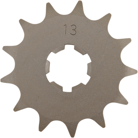 Yamaha 174-17461-30 countershaft sprocket by PARTS UNLIMITED, 13-tooth gear for motorcycle performance, shown in black with teeth visible.