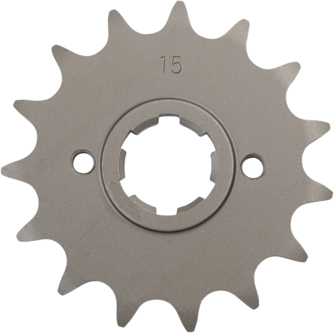 Parts Unlimited 15-tooth countershaft sprocket for Yamaha 5Y1-17461-50, motorcycle drivetrain component.