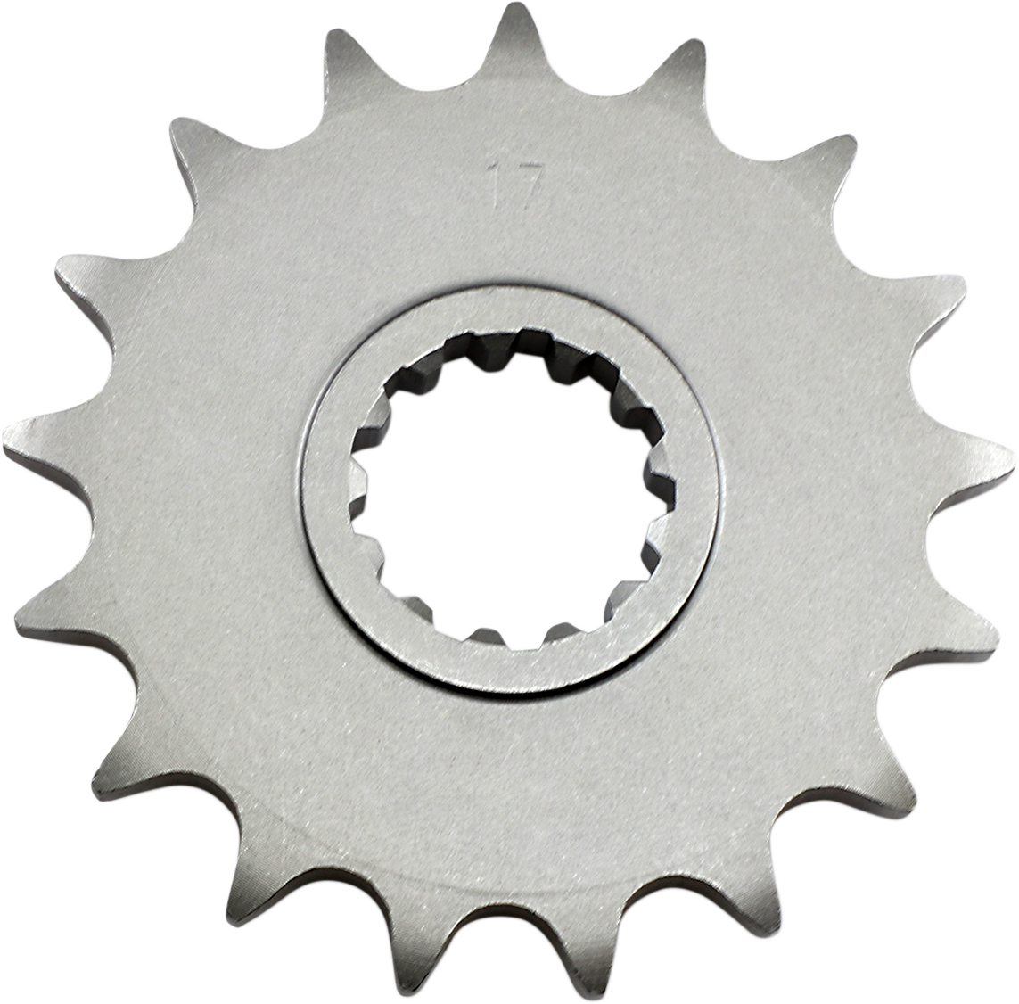 Parts Unlimited 17-tooth countershaft sprocket for Yamaha 36Y-17461-70, featuring metal teeth and black finish.