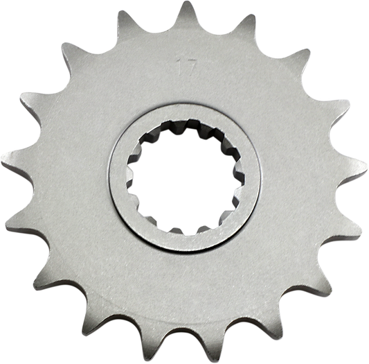 Parts Unlimited 17-tooth countershaft sprocket for Yamaha 36Y-17461-70, featuring metal teeth and black finish.