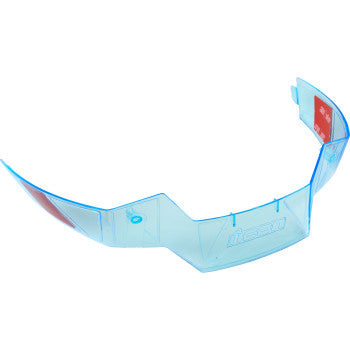 Bill's Exhausts ICON Airflite™ rear spoiler in Dayglo Blue, motorcycle helmet parts, with aerodynamic design and vibrant color.