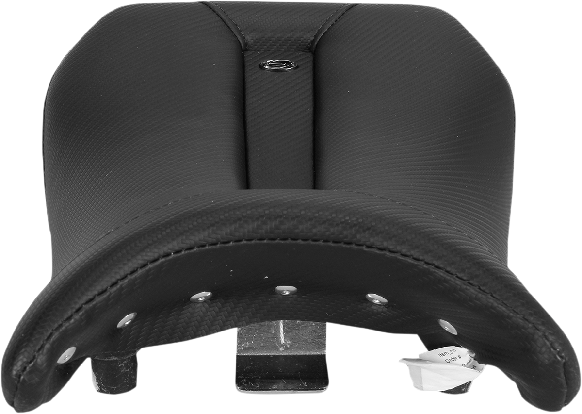 Black SADDLEMEN Gel Channel Track carbon fiber sport seat for BMW S1000RR, featuring sleek design and ergonomic padding.