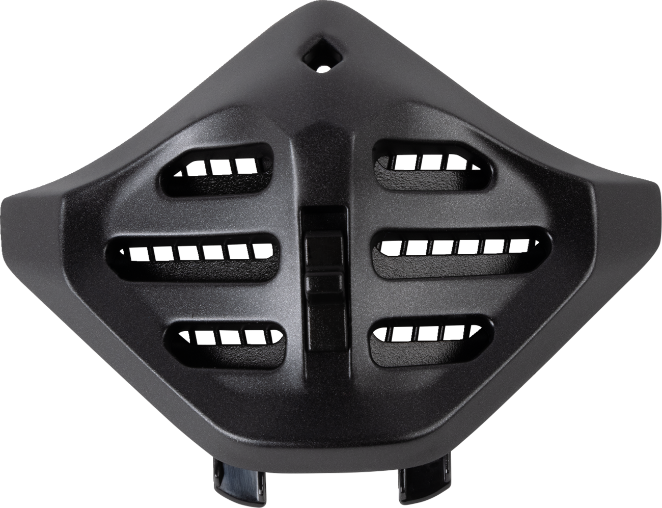 Arai XD-5 helmet chin vent in black frost color, showcasing the vent design on the Arai Helmets adventure motorcycle helmet.