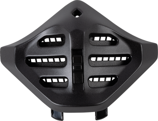 Arai XD-5 helmet chin vent in black frost color, showcasing the vent design on the Arai Helmets adventure motorcycle helmet.