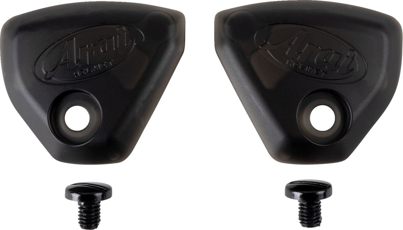 Arai XD-5 helmet peak pressure plate with tinted visor and adjustable components, designed for off-road motorcycle riding.