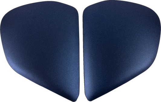Blue Frost ARAI Helmets Vas-V Side Pods for helmets, featuring a sleek design and compatibility with ARAI motorcycle helmets.