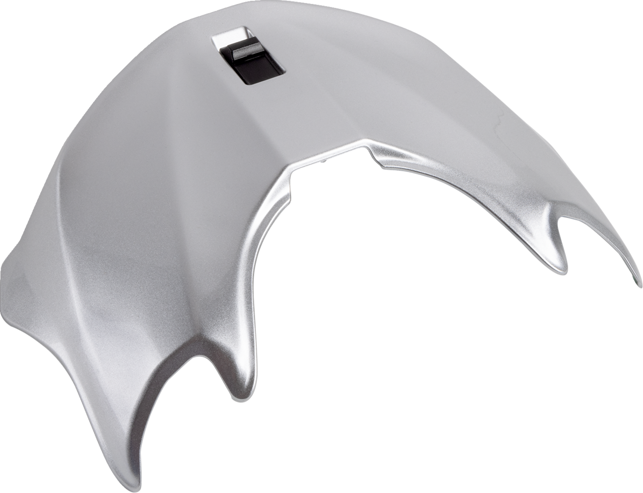 Arai XD-5 aluminum silver motorcycle helmet with spoiler, featuring a sleek design and adjustable visor for off-road riding.