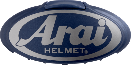 Blue frost ARAI helmet with 3D Arai logo and duct design, showcasing the sleek motorcycle helmet style by ARAI HELMETS.