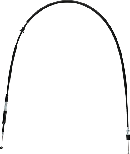 Black vinyl throttle cable for Polaris by MOOSE OFFROAD, durable, flexible control cable with stock length.