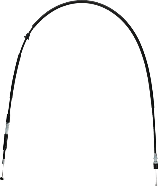 Black vinyl throttle cable for Polaris by MOOSE OFFROAD, durable, flexible control cable with stock length.