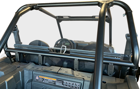 Moose Offroad back panel for Polaris RZR 2014-2024, durable off-road vehicle part, shown with mounting details.