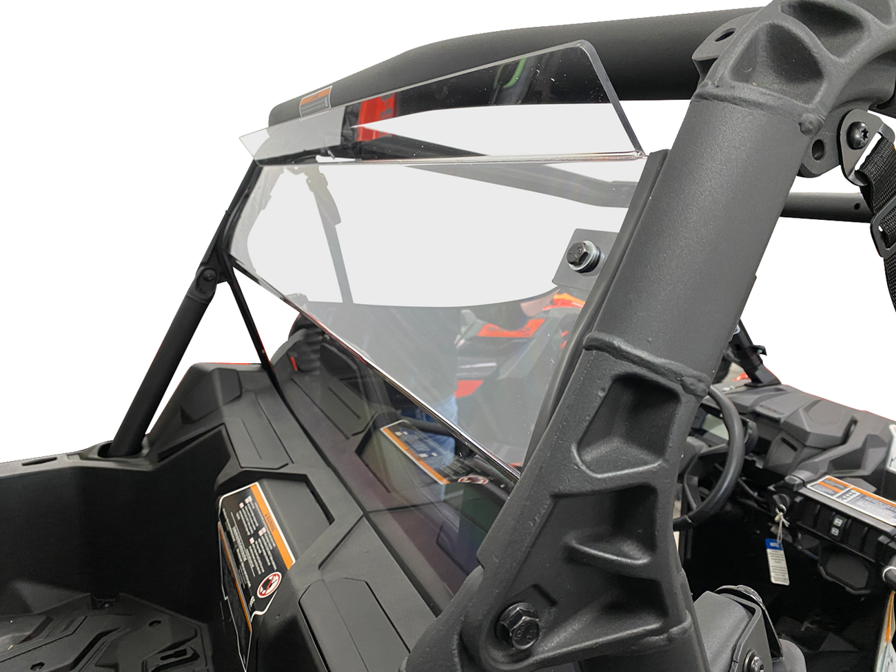 MOOSE OFFROAD back panel for Can-Am Commander and Maverick, black durable plastic with mounting brackets visible in the image.
