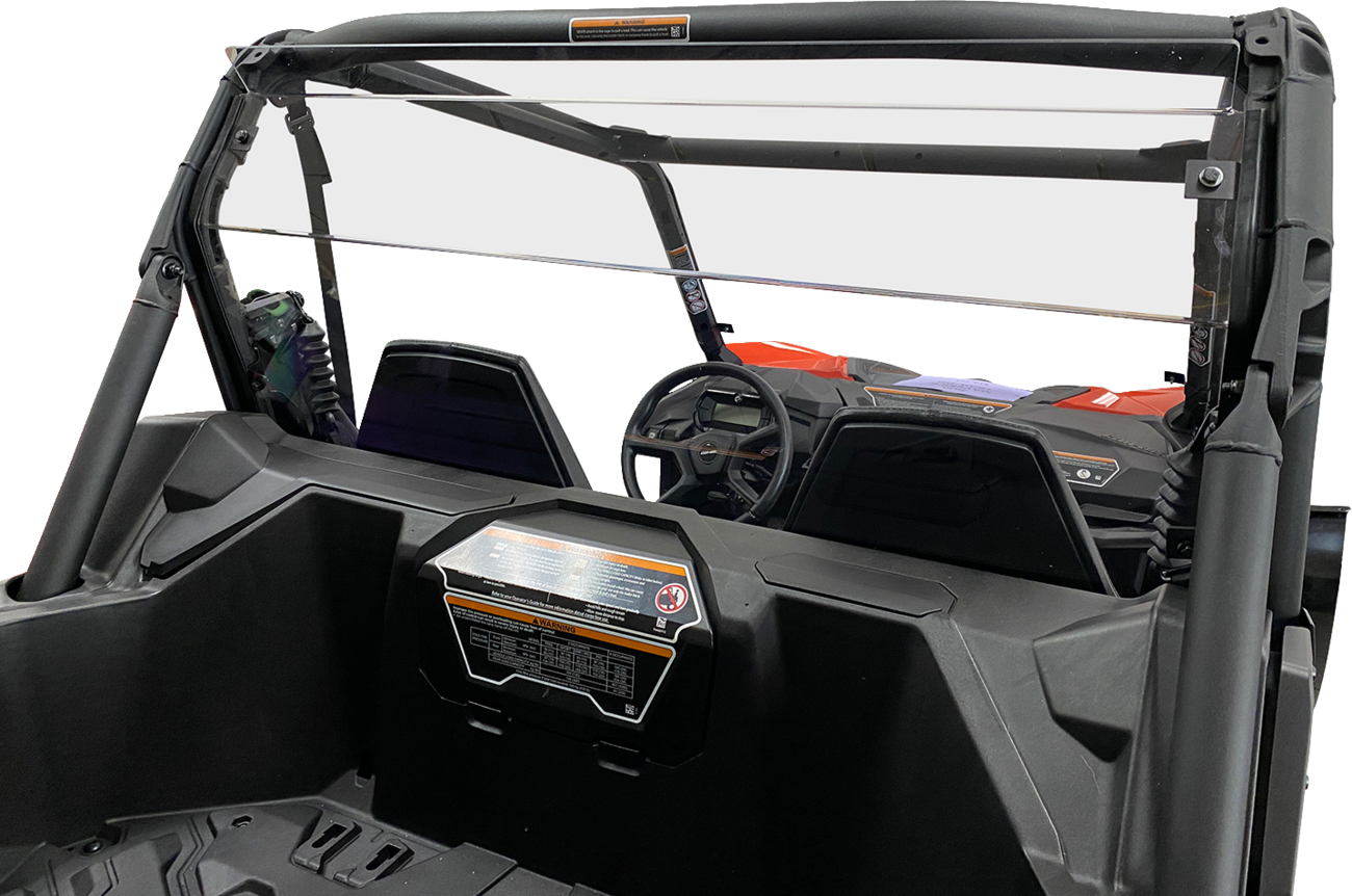 MOOSE OFFROAD back panel for Can-Am Commander and Maverick off-road vehicle, black metal with mounting brackets visible