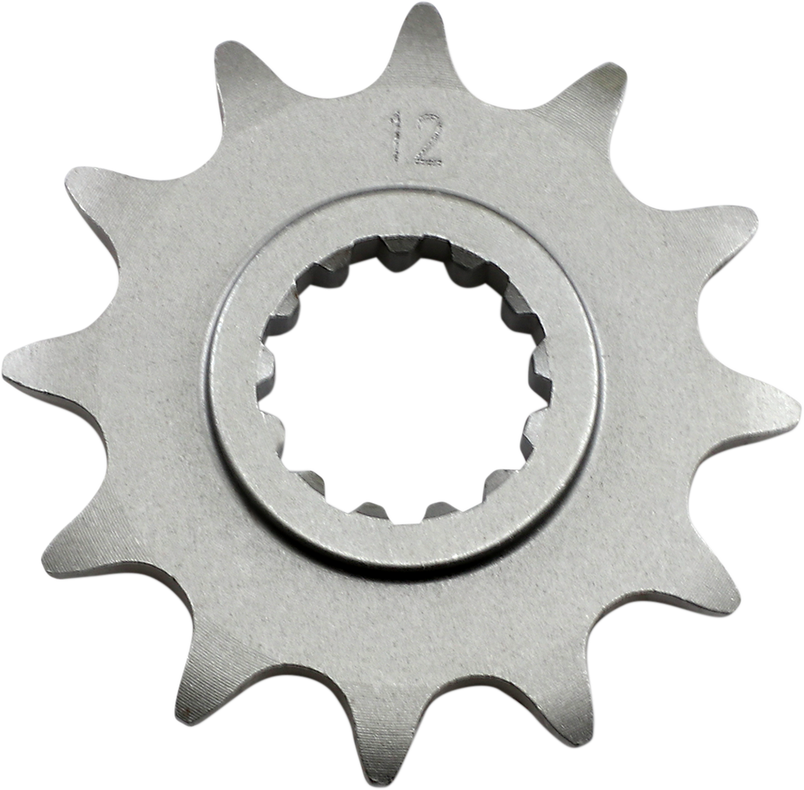 Countershaft sprocket with 12 teeth for Kawasaki motorcycles, made by PARTS UNLIMITED, shown in the image.