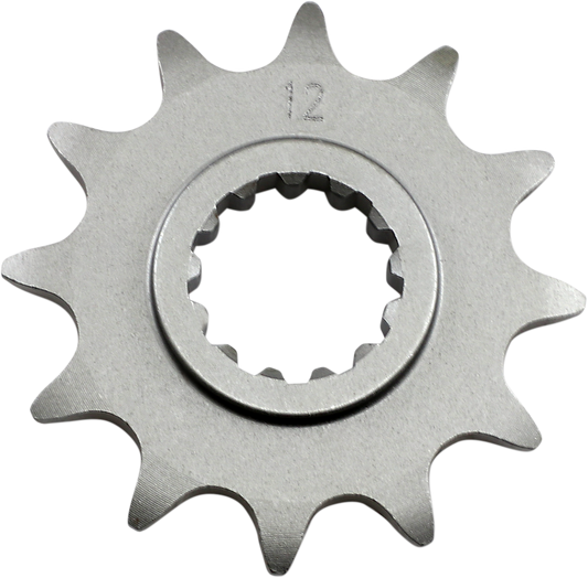 Countershaft sprocket with 12 teeth for Kawasaki motorcycles, made by PARTS UNLIMITED, shown in the image.