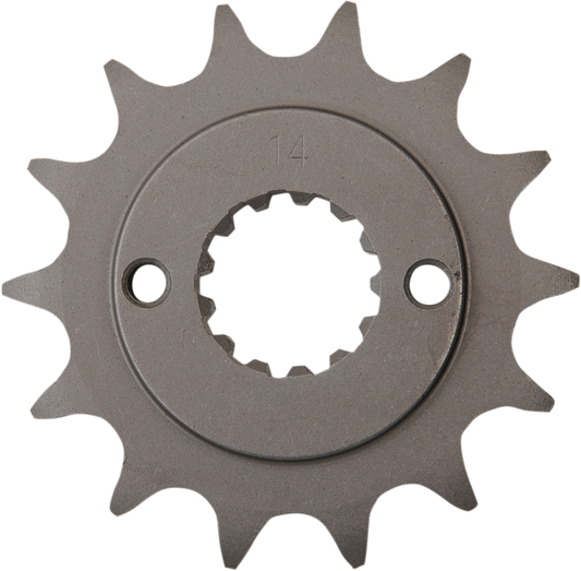 Parts Unlimited Kawasaki 13144-1163-14T countershaft sprocket with 14 teeth, shown in the image.