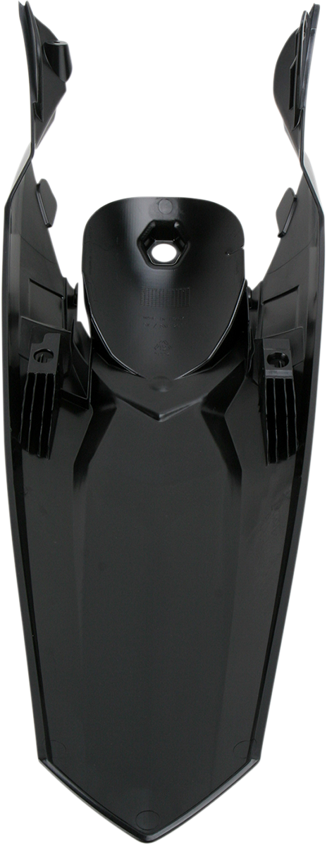 Black Acerbis rear fender for motorcycle, body replacement part with product code 2205420001, designed for durability and style.