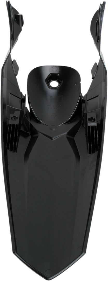 Black Acerbis rear fender for motorcycle, body replacement part with product code 2205420001, designed for durability and style.