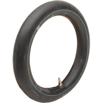 Parts Unlimited 17-inch TR-4 inner tube with center metal valve, standard size, suitable for motorcycle or bicycle tires.
