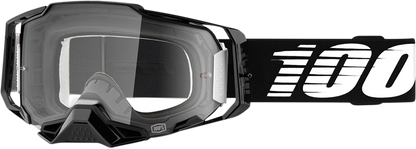 100% Armega Goggles - Black - Clear 50004-00001 - Howling Moto