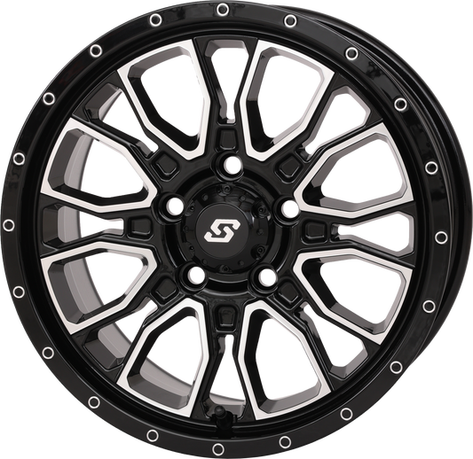 Sedona Fusion Wheel 15x7 inch gloss black machined finish with 5+2 offset, designed for vehicle rims.