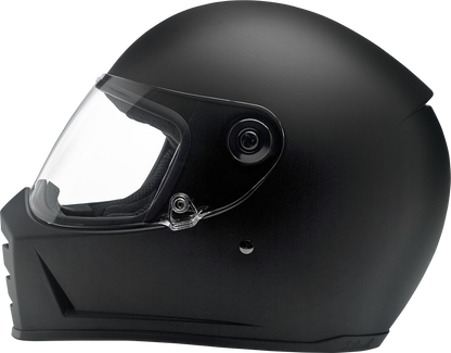 Bill's Exhausts BILTWell Lane Splitter helmet in flat black, 2XL size, featuring a sleek aerodynamic design and sturdy construction.