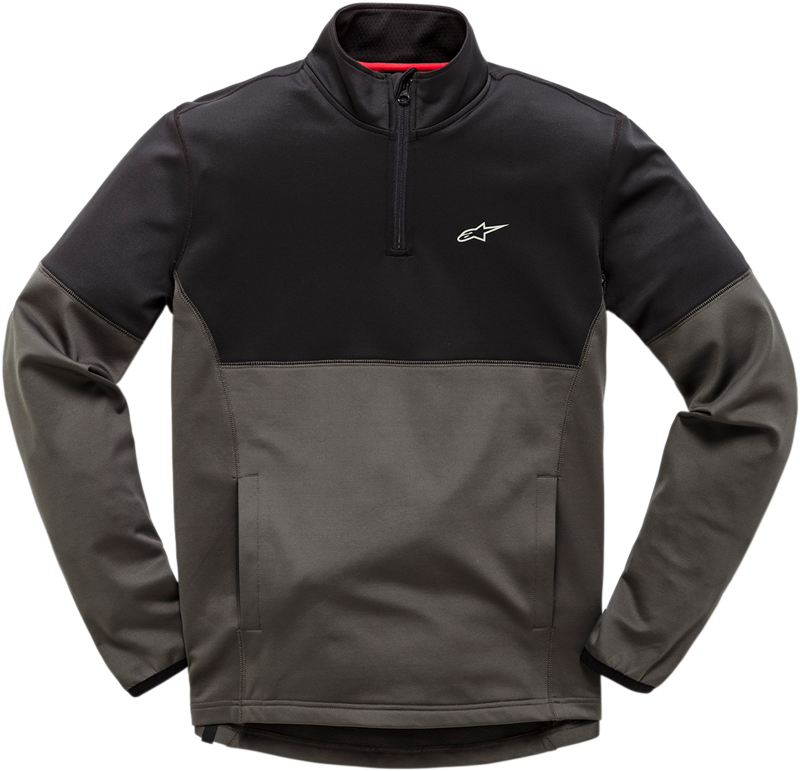 Alpinestars Mission Jacket in black and gray, large size, featuring a sleek design and durable fabric for motorcycle riding.