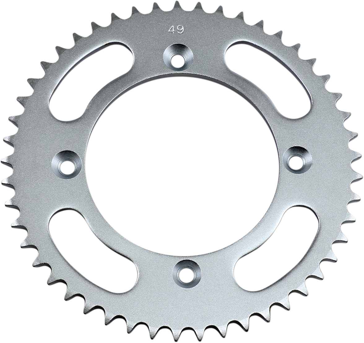 Parts Unlimited 49-tooth rear sprocket for Honda motorcycles, featuring durable metal construction and precision design.