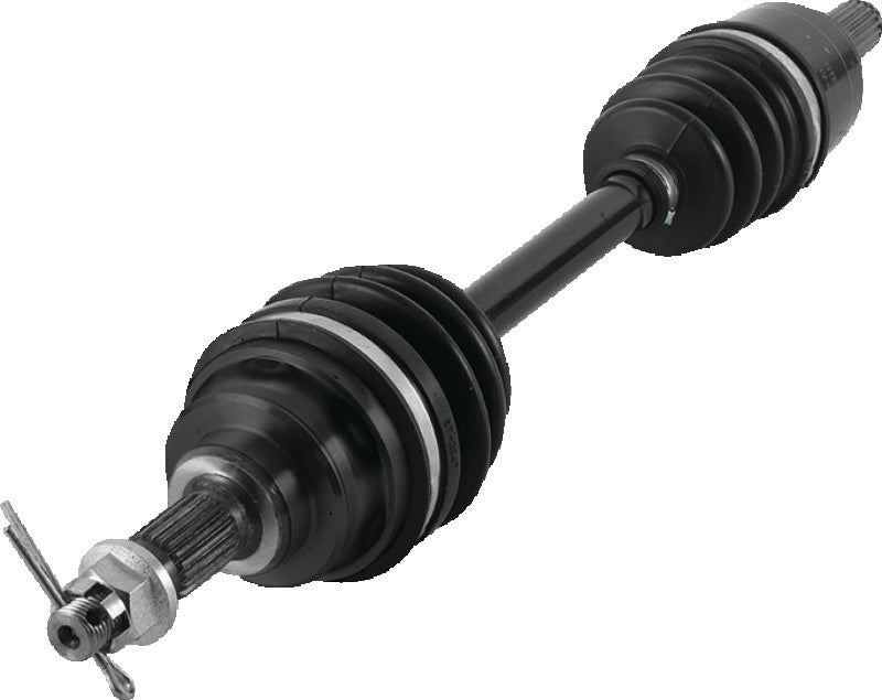 QuadBoss front left rugged axle for Honda TRX500 and TRX650 quad bikes, showing the durable metal construction.