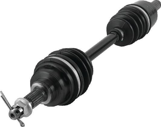 QuadBoss front left rugged axle for Honda TRX500 and TRX650 quad bikes, showing the durable metal construction.