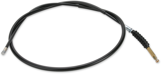 Parts Unlimited vinyl clutch cable for Suzuki motorcycles, showing the black cable with metal fittings and packaging.